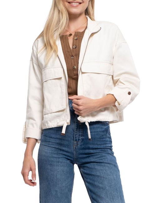 Blu Pepper Oversized Utility Jacket In Ivory At Nordstrom Rack in Blue Lyst