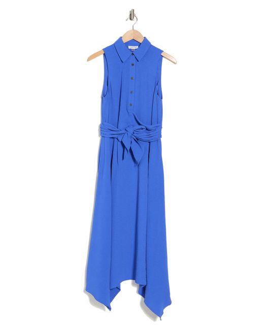Calvin Klein Blue Trapeze Midi Dress