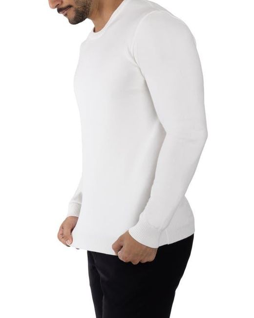 Xray Jeans White Crewneck Knit Pullover Sweater for men