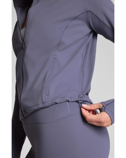 Spanx Purple Brushed Full Zip Jacket