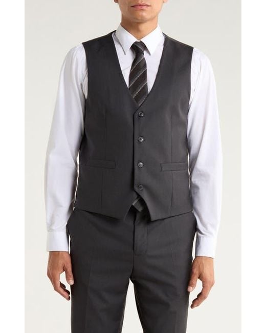 ZEGARIE Black Mélange 3-Piece Suit for men