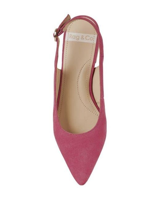 Rag & Co Pink Hocane Slingback Flat