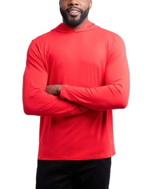 Xray Jeans Red Long Sleeve Hooded T-Shirt for men