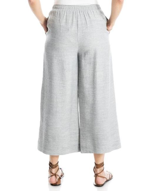 Max Studio Gray Double Weave Cropped Pants