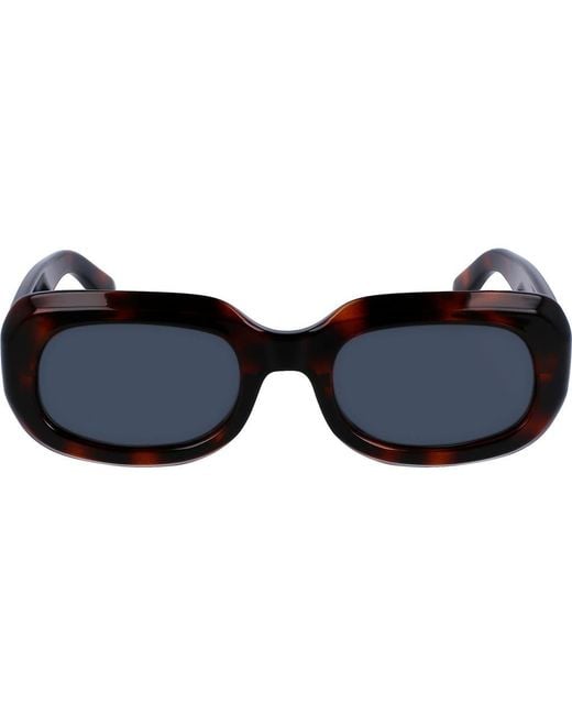 Longchamp Blue Medallion 52Mm Rectangular Sunglasses