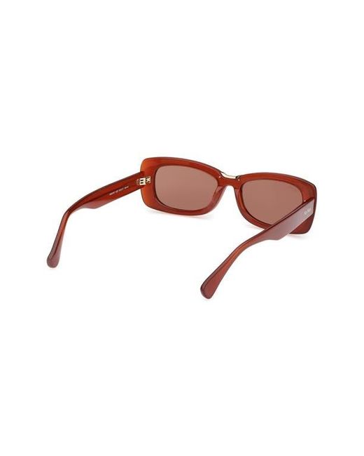 Max Mara Red 53Mm Rectangular Sunglasses for men