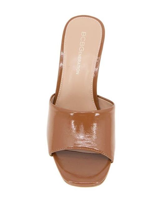 BCBGeneration Brown Giani Wedge Slide Sandal
