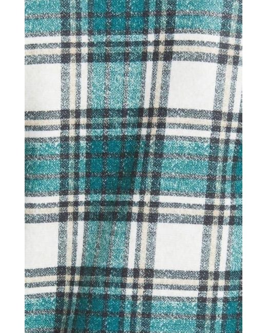 Vero Moda Blue Katrine Buffalo Plaid Brushed Jacket