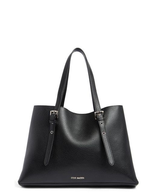 Steve Madden Black Punch Tote