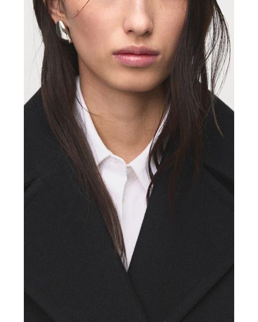 Mango Black Goya Double Breasted Blazer