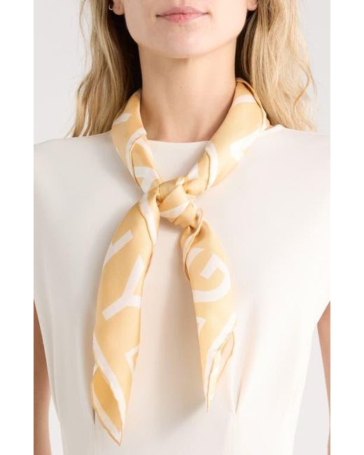 Givenchy Natural 4G Logo Silk Square Scarf