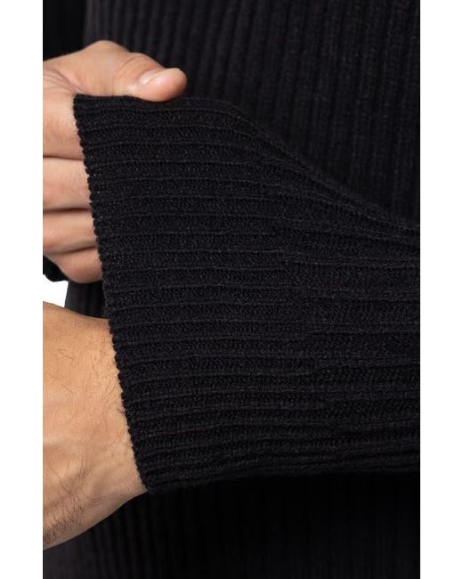 Xray Jeans Black Rib Quarter Zip Sweater for men