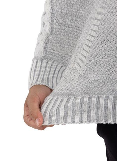 Xray Jeans Gray Hooded Mock Neck Sweater Jacket for men