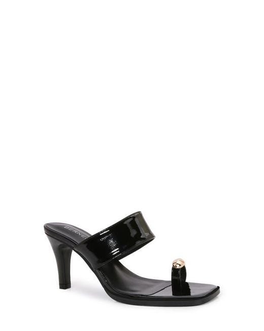 BERNESS Black Catha Toe Loop Sandal