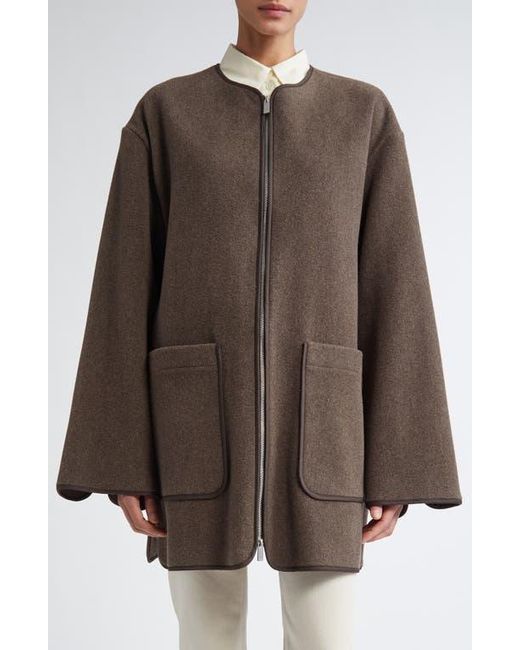 Totême  Brown Wool Blend Felt Jacket
