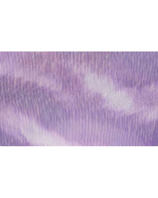 French Connection Purple Saskia Sheer Lettuce Edge Long Sleeve Top