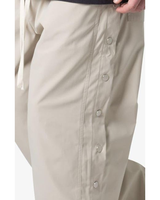 MNML Natural Oversize Side Snap Nylon Pants for men