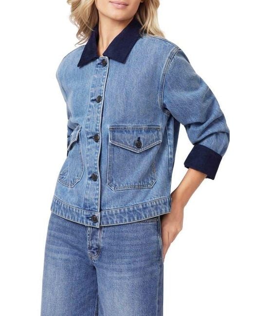 Scotch & Soda Blue Chore Crop Denim Jacket