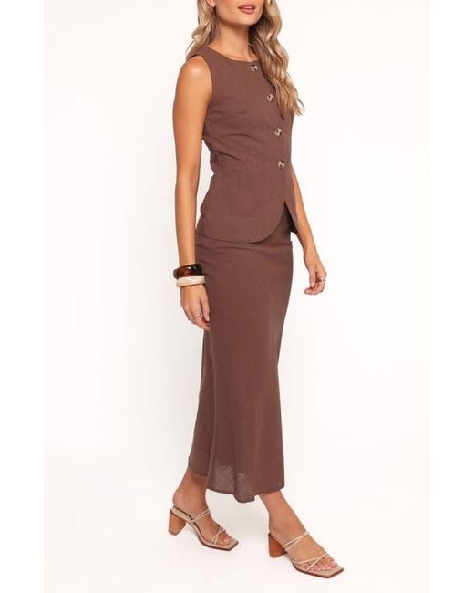 Petal & Pup Red Two-Piece Vest And Maxi Skirt Vest