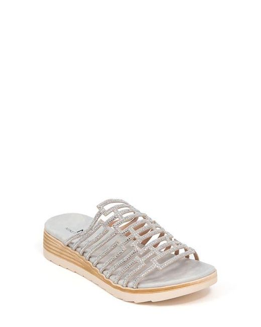 Ninety Union White Sizzle Rhinestone Platform Sandal