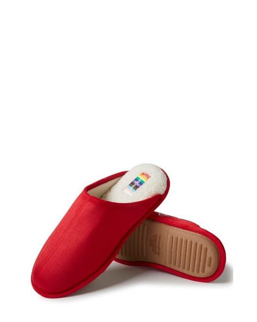 Dearfoams Red Riley Pride Scuff Slipper for men