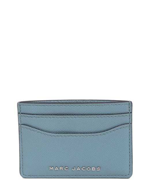 Marc Jacobs Pebbled Leather Card Case in Blue Lyst