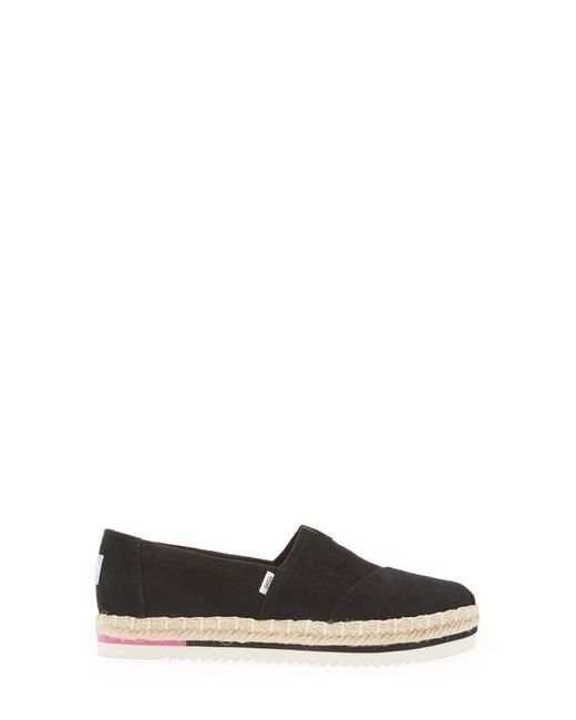 TOMS Black Alpargata Platform Espadrille