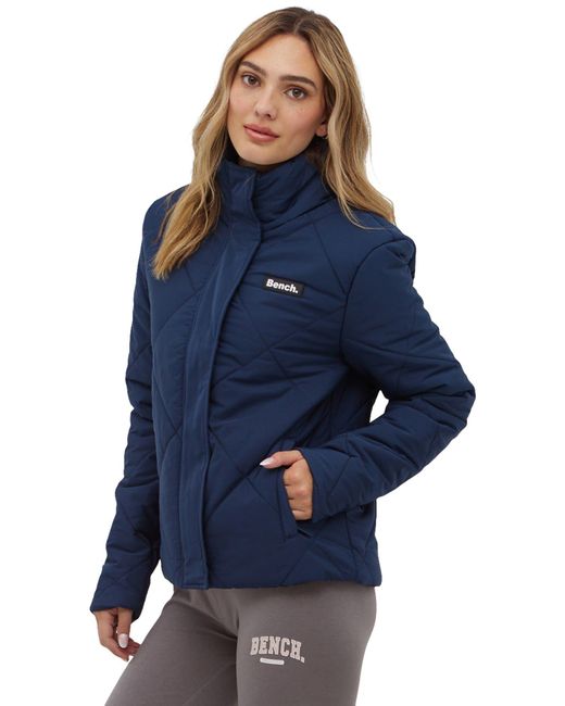 Bench Clydie Quilted Jacket in Blue Lyst