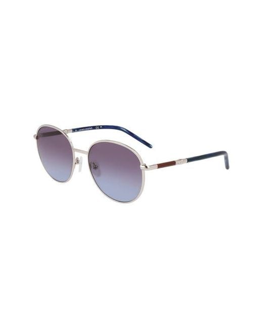 Longchamp Purple 53Mm Gradient Round Sunglasses