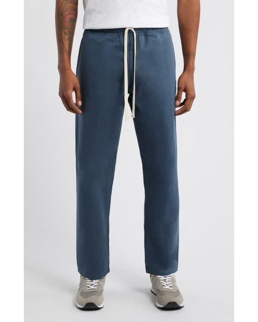 Standard Issue Blue Pd Cotton Blend Drawstring Slacker Pants for men