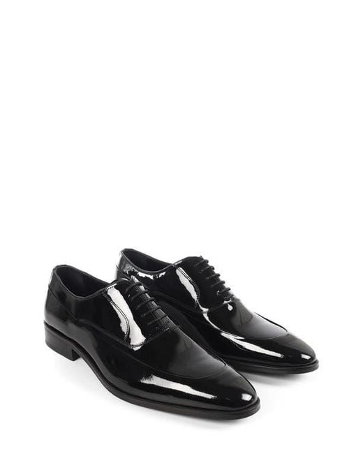 VELLAPAIS Black Baron Plain Toe Derby for men