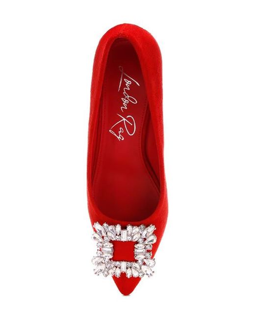LONDON RAG Red Peyton Pointed Toe Pump