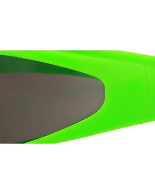 Balenciaga Green 80mm Wrap Sunglasses