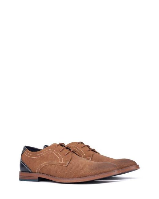 Reserved Footwear Brown Textured Plain Toe Derby for men