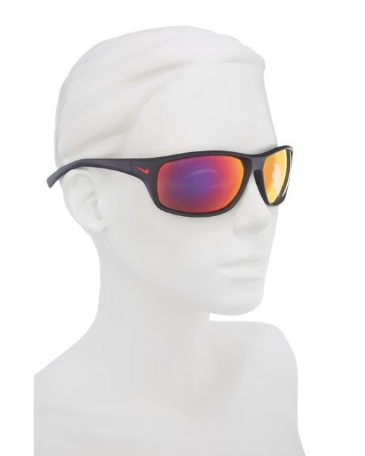 Nike Red Adrenaline 65Mm Rectangular Sunglasses for men