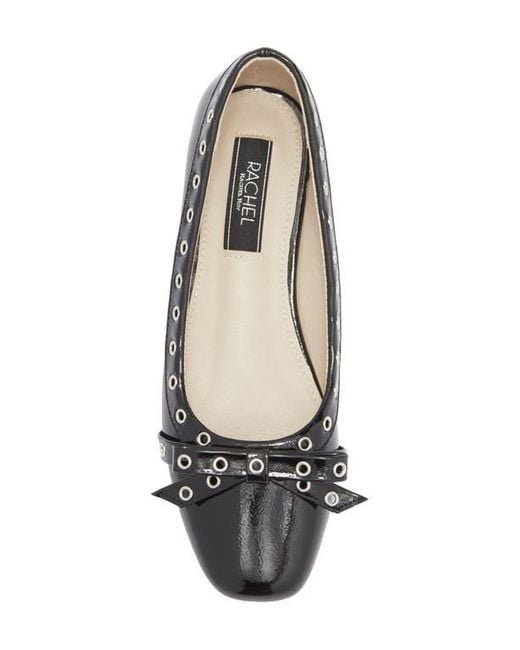 Rachel Roy White Blink Grommet Bow Flat