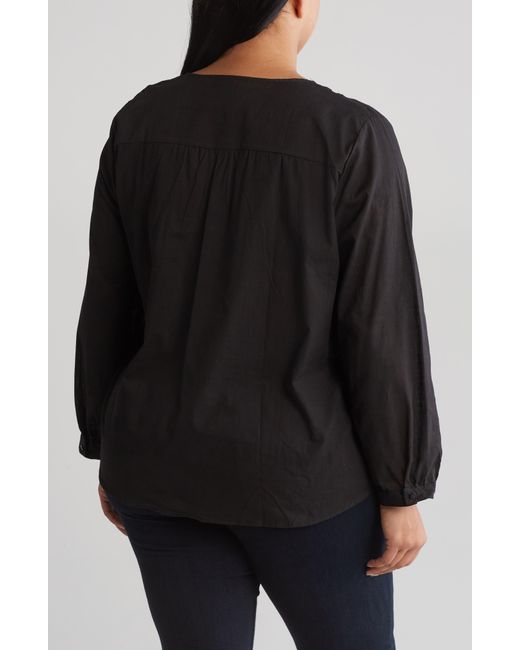 Forgotten Grace Black Embroidered Cotton Top