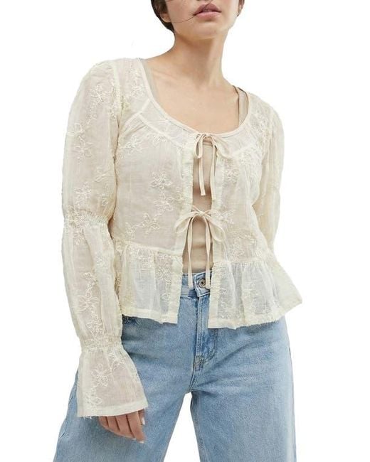 Saachi Blue Tie Front Topper