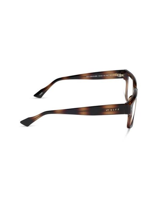DIFF Brown Cade 52Mm Square Light Blocking Glasses for men