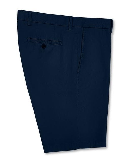Scott Barber Blue Stretch Cotton & Silk Shorts for men