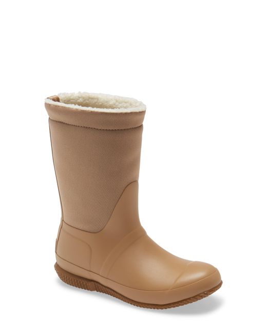 HUNTER Original Insulated Slipper Boot in Brown Lyst