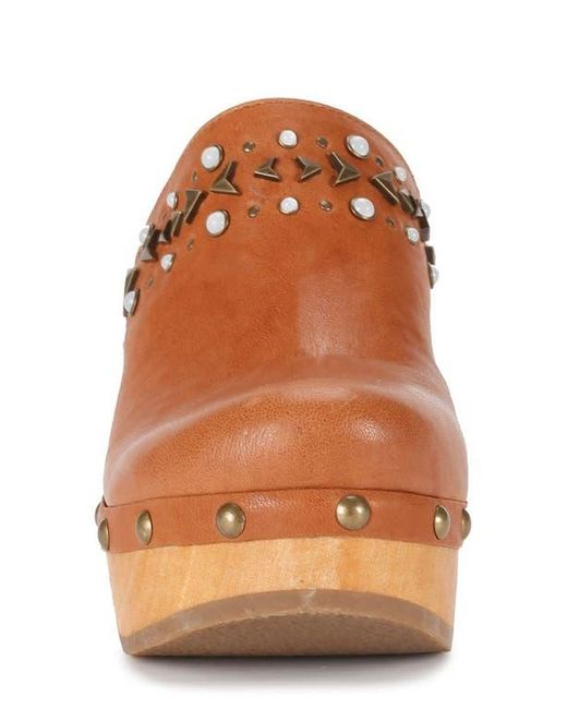 Frye Brown Jessica Stud Platform Clog