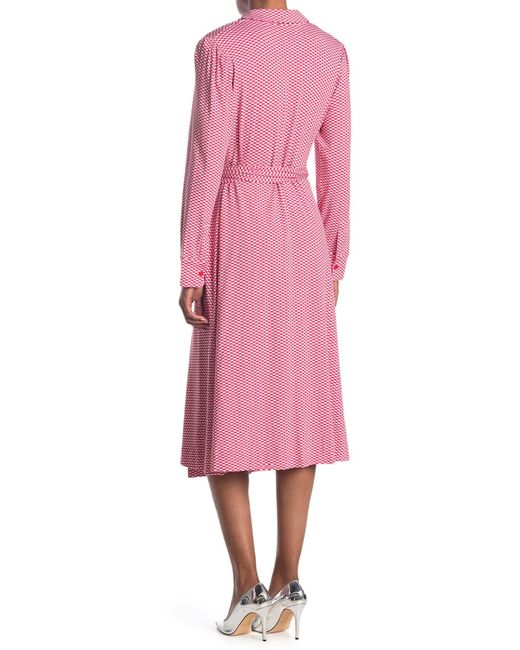 Diane von Furstenberg Pink Sana Jersey-blend Faux-wrap Dress