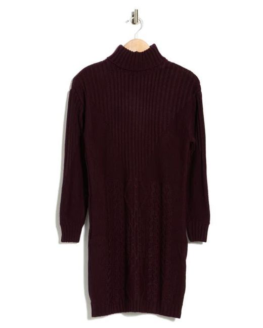 AREA STARS Red Turtleneck Sweater Dress