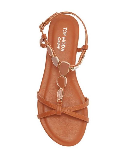 Top Moda Brown Verne Sandal