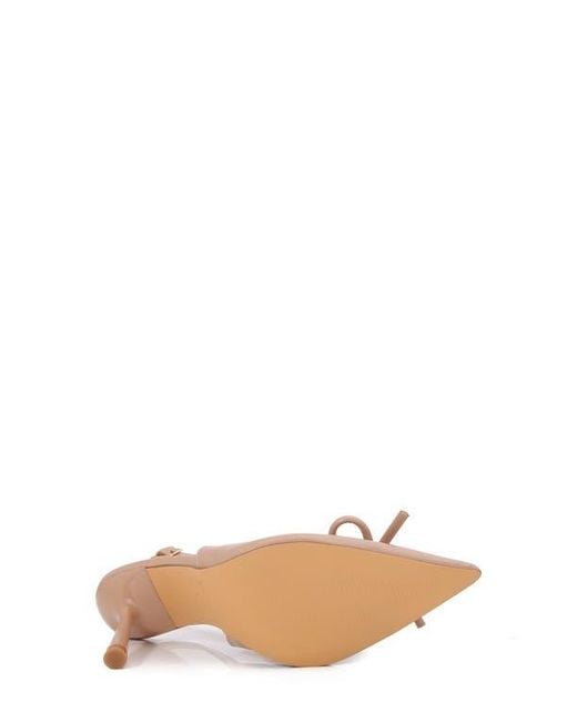 BERNESS Pink Edda Pointed Toe Slingback Pump