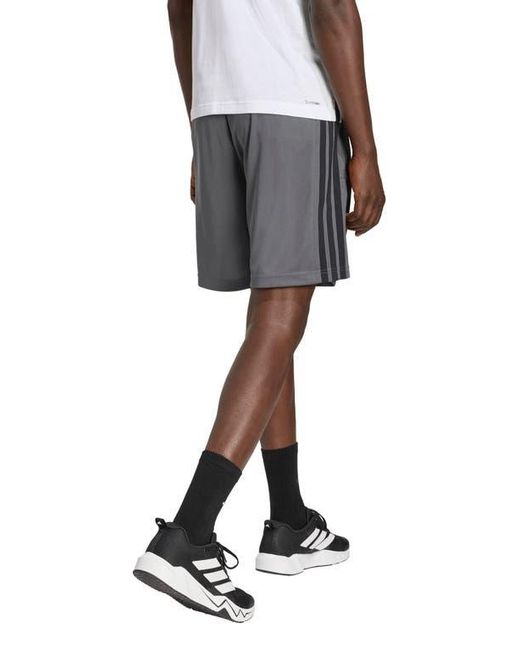 Adidas Black Essentials 3-Stripes Shorts for men