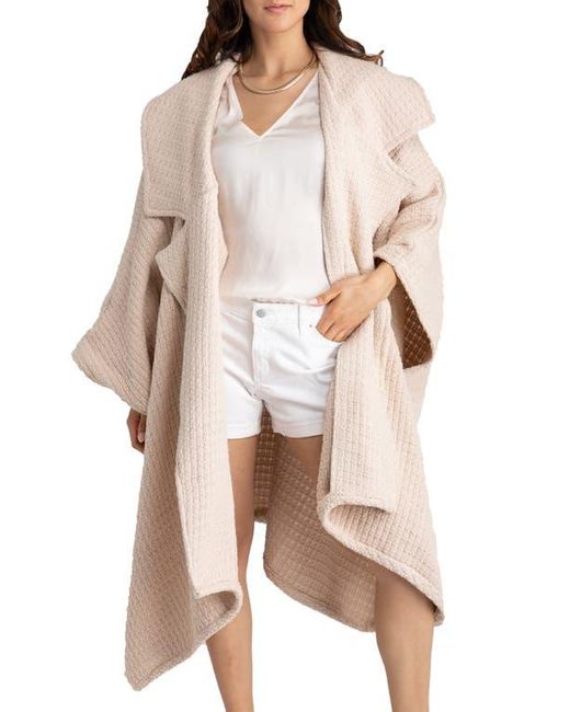Saachi Natural Waffle Drape Jacket