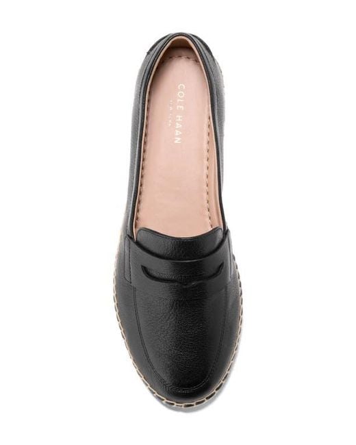 Cole Haan Livvy Espadrille Penny Loafer in Black | Lyst display picture 2