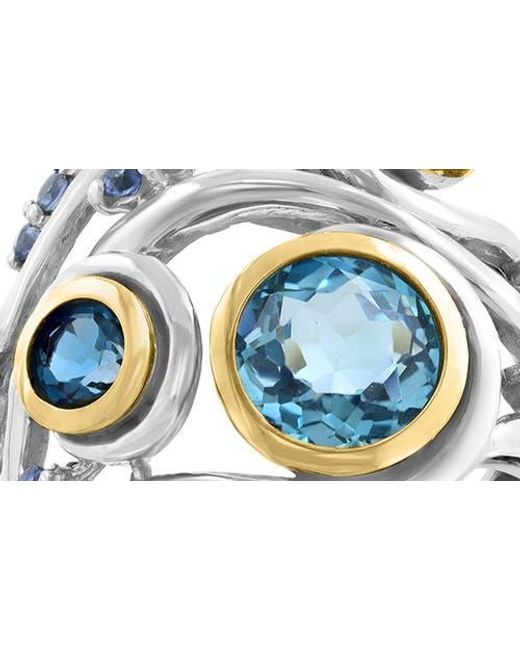 Effy Metallic Bezel Set Topaz Cluster Ring